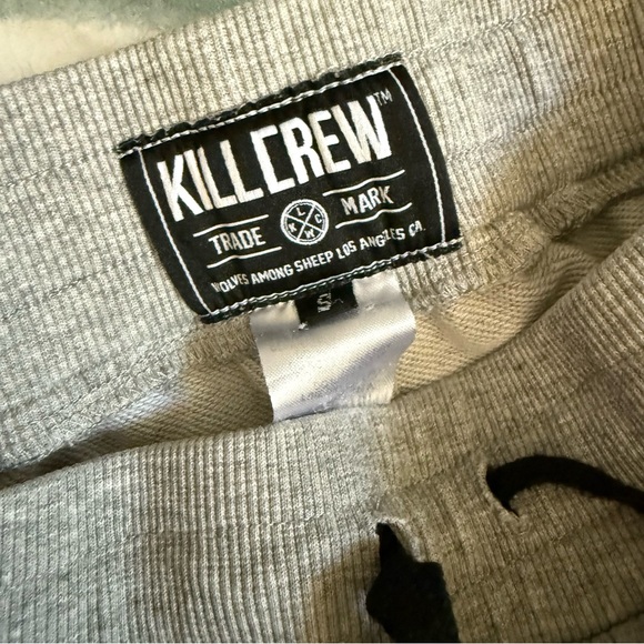 Kill Crew Gray Sweatpants with Graphic Design - Picture 2 of 3